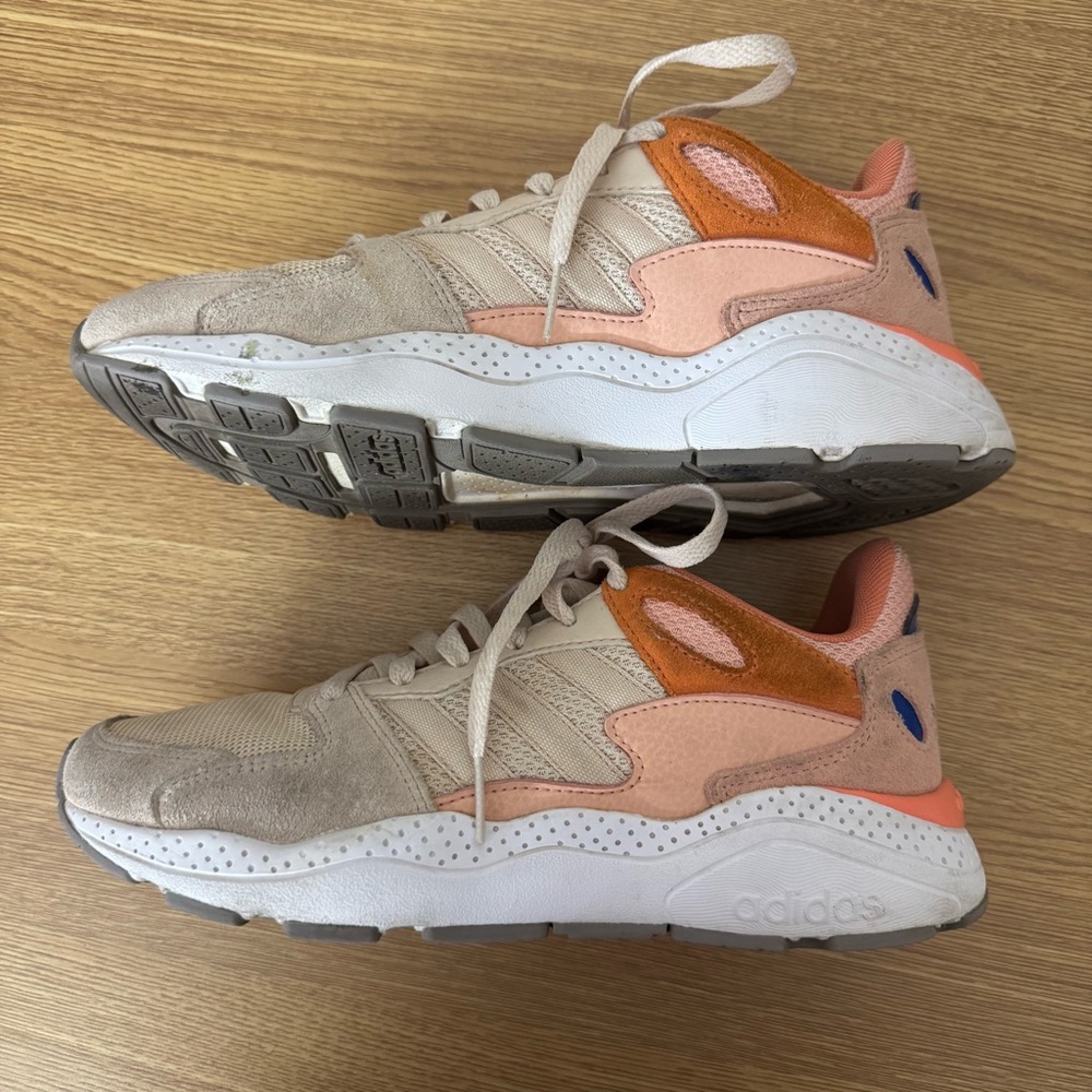 Adidas Cloudfoam Crazy Chaos Peach/Pink and Beige Sneakers Tennis Shoes Size 7.5 - Picture 3 of 8